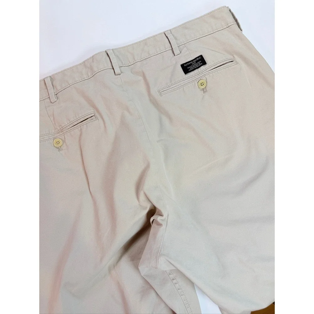 Banana‎ Republic Fulton Chino Pants Mens 40x32 Khaki Tan Stretch Slim Fit